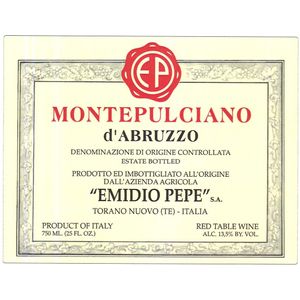 2018 Emidio Pepe Montepulciano d'Abruzzo