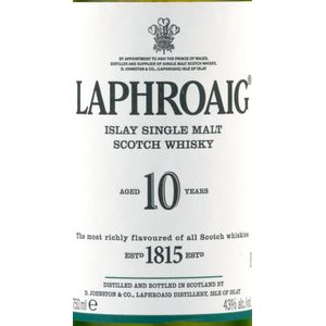 Laphroaig Aged 10 Years Islay Single Malt Scotch Whisky