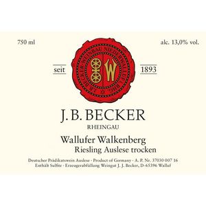 2018 J.B. Becker Wallufer Walkenberg Riesling Auslese Trocken
