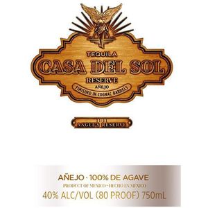 Casa Del Sol Angel's Reserve Tequila Añejo