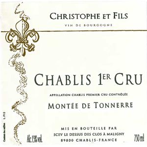 2021 Christophe et Fils Chablis Montée de Tonnerre