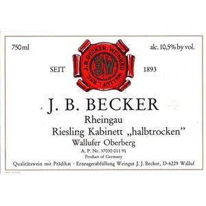 2016 J.B. Becker Wallufer Oberberg Riesling Kabinett Halbtrocken
