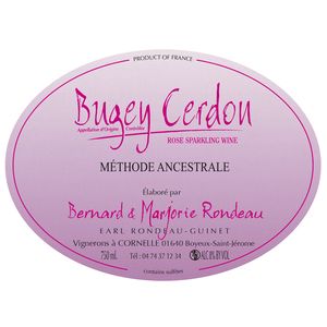 Marjorie et Bernard Rondeau Cerdon Bugey Rosé Sparkling Wine