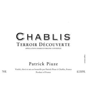 2020 Patrick Piuze Chablis Terroir Découverte