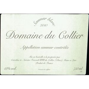 2009 Domaine du Collier Saumur Blanc