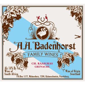 2017 AA Badenhorst Family Wines Ch. Raaigras Grenache
