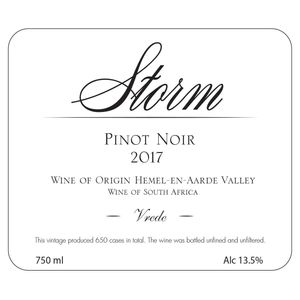 2020 Storm Vrede Pinot Noir