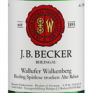 2019 J.B. Becker Wallufer Walkenberg Riesling Spätlese trocken Alte Reben