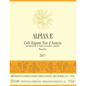 2017 Vignalta Alpianae Colli Euganei Fior d’Arancio Passito