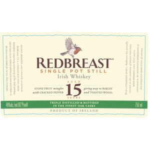 Redbreast Aged 15 Years Single Pot Still Irish Whiskey