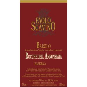 2015 Paolo Scavino Barolo Rocche dell'Annunziata Riserva