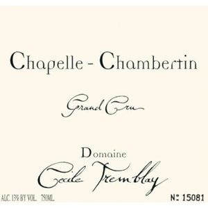 2017 Domaine Cécile Tremblay Chapelle-Chambertin Grand Cru