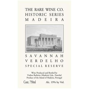Rare Wine Co. Historic Series Madeira Savannah Verdelho Special Reserve