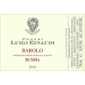 2018 Poderi Luigi Einaudi Barolo Bussia