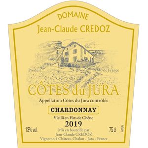 2019 Domaine Jean-Claude Credoz Côtes du Jura Chardonnay Vieilles Vignes