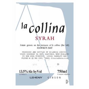 2019 Bilancia La Collina Syrah
