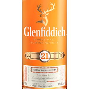 Glenfiddich 21 Year Old Reserva Rum Cask Finished Single Malt Scotch Whisky