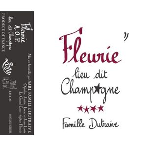 2020 Famille Dutraive Fleurie Lieu-Dit Champagne