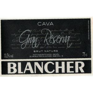 2016 Blancher Cava Gran Reserva Brut Nature