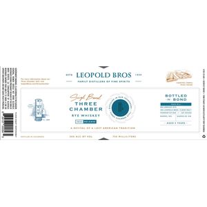 Leopold Bros. Aged 5 years Single Barrel Three Chambers Rye Whiskey
