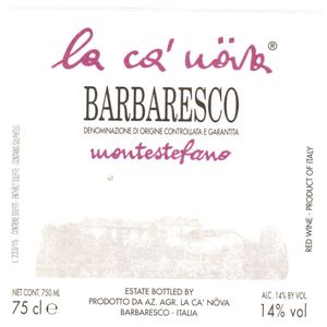 2017 La Ca'Növa Barbaresco Montestefano