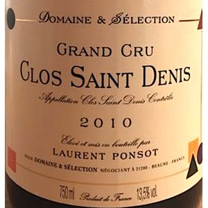 2010 Domaine & Sélection Laurent Ponsot Clos Saint Denis