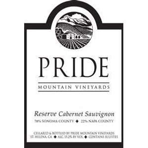 2008 Pride Mountain Vineyards Reserve Cabernet Sauvignon