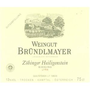 2019 Weingut Bründlmayer Zöbinger Heiligenstein Lyra Reserve Riesling