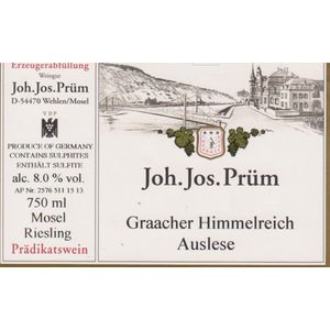 2011 Weingut Joh. Jos. Prüm Graacher Himmelreich Riesling Auslese