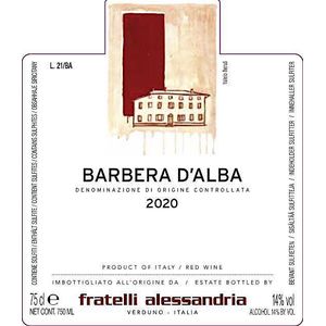 2021 Fratelli Alessandria Barbera d'Alba