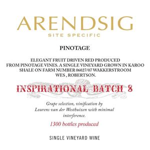 2019 Arendsig Inspirational Batch 8 Pinotage