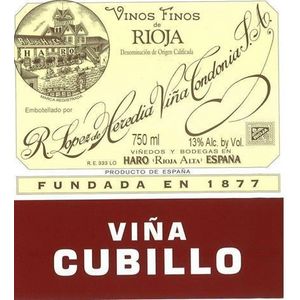 2014 López de Heredia Viña Cubillo Rioja Crianza