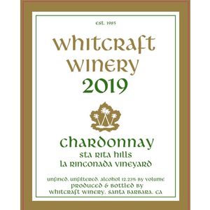 2019 Whitcraft Winery La Rinconada Vineyard Chardonnay