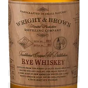Wright & Brown Distilling Company Rye Whiskey