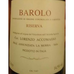 2011 Lorenzo Accomasso Barolo Riserva