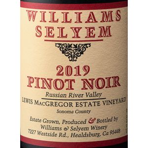 2020 Williams Selyem Lewis MacGregor Estate Vineyard Pinot Noir