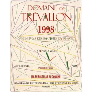 1998 Domaine de Trévallon Vin de Pays des Bouches-du-Rhone Rouge