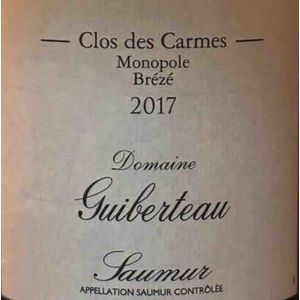 2017 Domaine Guiberteau Saumur Blanc Clos de Carmes