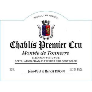 2018 Domaine Jean-Paul & Benoît Droin Chablis Montée de Tonnerre
