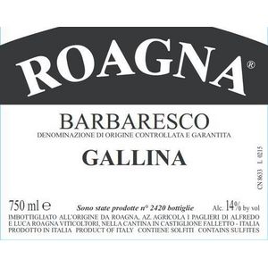 2017 Roagna Barbaresco Gallina