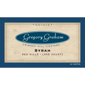 2016 Gregory Graham Crimson Hill Vineyard Syrah