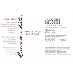 Jacques Selosse Champagne Sous le Mont Grand Cru Extra Brut