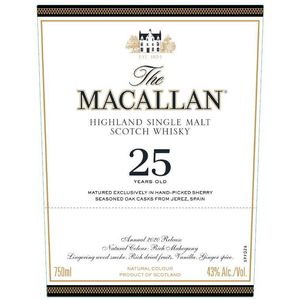 The Macallan 25 Years Old Sherry Oak Cask Highland Single Malt Scotch Whisky