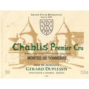 2019 Gérard Duplessis Chablis Montée de Tonnerre