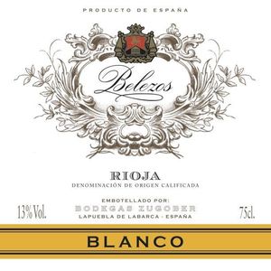 2017 Zugober Belezos Rioja Blanco