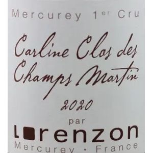 2020 Domaine Bruno Lorenzon Mercurey Carline Clos des Champs Martins