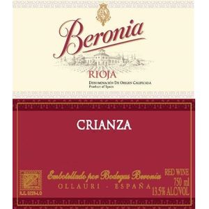 2017 Bodegas Beronia Rioja Crianza