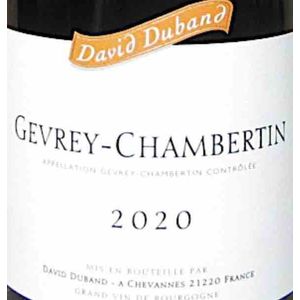 2020 David Duband Gevrey-Chambertin