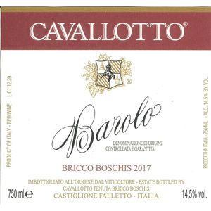 2018 Cavallotto Barolo Bricco Boschis