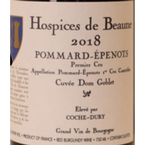 2018 Hospices de Beaune Domaine Coche-Dury Pommard Pommard-Épenots Cuvée Dom Goblet